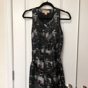 Michael Kors zip front graphic dress